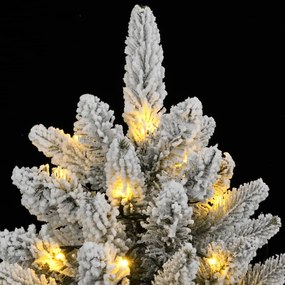 Árvore Natal artificial c/ 300 luzes LED e flocos de neve 180cm