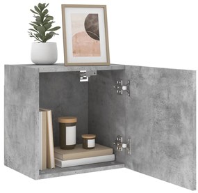 Móveis de parede p/ TV 2pcs 40,5x30x40cm madeira cinza cimento