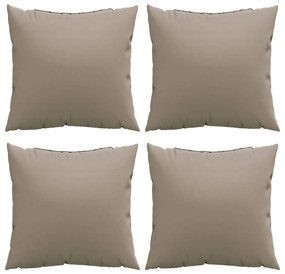 Almofadas de sofá 4 pcs 60x60 cm tecido cinza-acastanhado