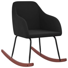 vidaXL Cadeira de baloiço veludo preto