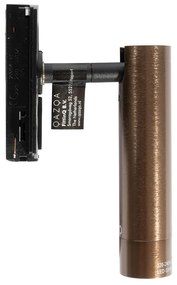 Foco moderno em bronze escuro para sistema de calhas monofásico - Iconic Ivy