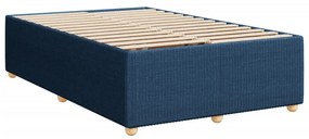 Cama boxspring com colchão 120x190 cm tecido azul