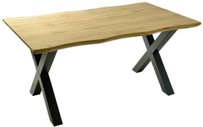 Mesa Jantar LERMA 180, metal preto, tampo DM bilaminado, 180 x 90 cms