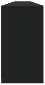 Aparador com luzes LED 283x37x67 cm preto