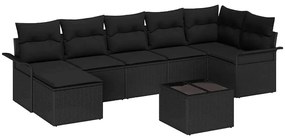 Conjunto de Sofá de Jardim em 8 Peças com Almofadas em Rattan Sintétic