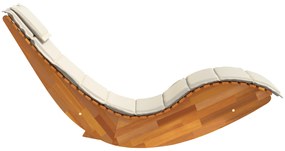 Espreguiçadeiras Baloiço com Almofadas 2 pcs Madeira Maciça de Acácia