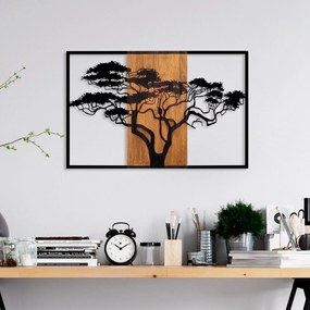 Acessório Decorativo de Parede Acácia – Nogueira e Preto – 90 x 58 cm