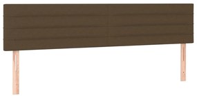 Cama boxspring com colchão 120x190 cm tecido castanho-escuro