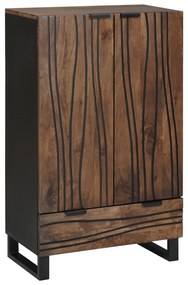 vidaXL Highboard 60x33.5x100 cm de Madeira Sólida de Manga