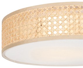 Candeeiro de teto oriental rattan 40 cm 3 luzes - Tromma Oriental