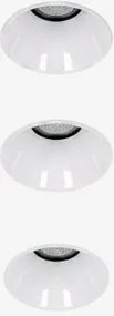 Pack De 3 Downlights Led Embutidos Sem Moldura Trimless Redondos Ø3,6 Cm Para Exterior Em Alumínio Orelva Branco Cálido 2700k & Branco & 3 W & 19º -