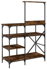 Estante 90x40x132 cm derivados de madeira/metal carvalho fumado