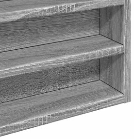Armário vitrine 60x8,5x58 cm derivados de madeira cinza sonoma