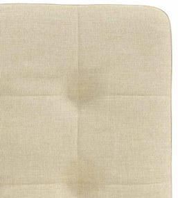 Cadeiras de jantar 6 pcs tecido cor creme