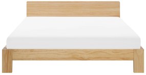 Cama de casal em madeira clara 180 x 200 cm ROYAN Beliani