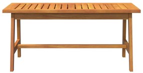 Mesa de Café vidaXL 90x45x40 cm Madeira Sólida de Acácia