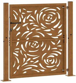 Portão de jardim 105x105 cm design de chama de aço resistente