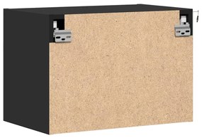 Mesa de cabeceira de parede com luzes LED preto