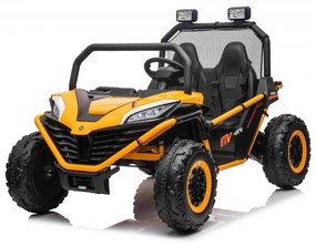 Carro elétrico para Crianças 24V 2 Lugares Buggy FASTER Rodas de EVA, Assento de couro Amarelo