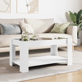 Mesa de centro c/ LEDs 93x53x45 cm derivados de madeira branco