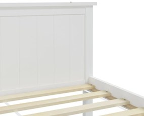 Estrutura de cama 160x200 cm pinho maciço branco