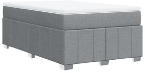 Cama com molas/colchão 120x200 cm tecido cinza-claro