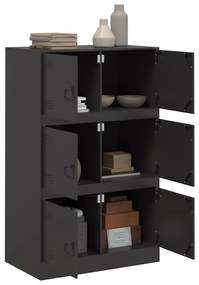 Aparador 67x39x107 cm aço preto