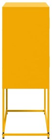 Aparador 68,5x38,5x107 cm aço amarelo mostarda