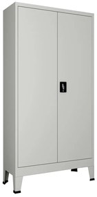vidaXL Armário de escritório com 2 portas aço 90x40x180 cm cinzento
