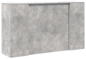 Balcão de recepção 180x50x103,5 cm madeira cinza cimento