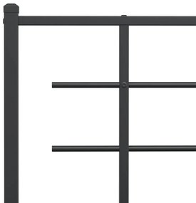 Estrutura de cama com cabeceira 120x200 cm metal preto