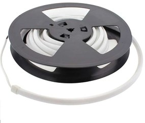 Tubo de silicone LED NEON DC24V, 12x12mm, 5 metros, 90º, 96W, IP67, Branco neutro