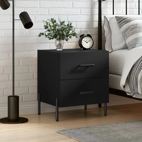 vidaXL Mesa de cabeceira 40x35x47,5 cm derivados de madeira preto