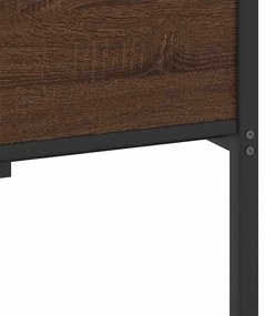 Estrutura de cama sem colchão 107x203 cm carvalho castanho