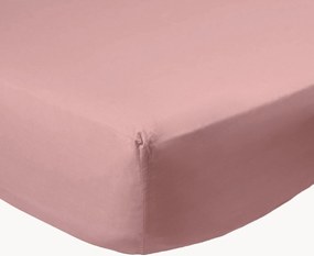 Lençol com elástico em percal de algodão para boxspring Mauve
