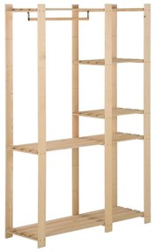 Suporte para roupas 110x38x170 cm madeira de pinho maciça