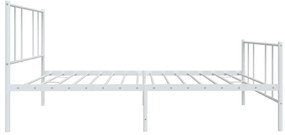 Estrutura de cama com cabeceira e pés 80x200 cm metal branco