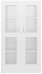 Armário vitrine derivados de madeira branco brilhante