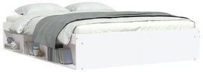 Estrutura de cama 140x200 cm branco