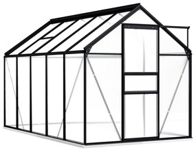 vidaXL Estufa com base alumínio antracite 5,89 m²