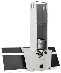 Exaustor de parede 90 cm aço e vidro temperado branco