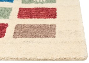 Tapete Gabbeh em algodão multicolor 80 x 150 cm MURATLI Beliani