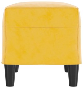 Banco 70x35x41 cm veludo amarelo