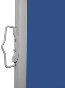 Toldo lateral retrátil para pátio 140x600 cm azul