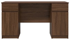 Mesa vidaXL Castanho Carvalho 140x49x76 cm em Madeira Estruturada