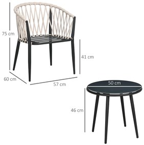 Conjunto Móveis de Jardim 3 Peças Conjunto Móveis de Exterior Incluí M