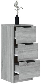 Aparadores 2 pcs 30x30x70 cm madeira processada sonoma cinza