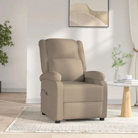 3073725 vidaXL Poltrona reclinável elétrica couro artificial cor cappuccino