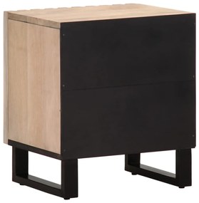 Mesa cabeceira 40x34x46 cm madeira mangueira branqueada maciça