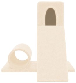 Árvore para gatos com poste arranhador sisal 59 cm cor creme